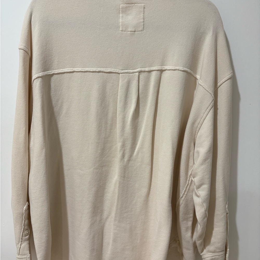 Aerie Women’s Casual Cream Button Down Shirt - Picture 2 of 3
